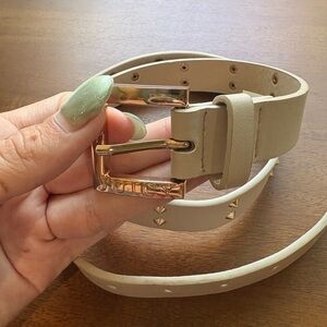 Chic Cream Juicy Couture Studded Belt